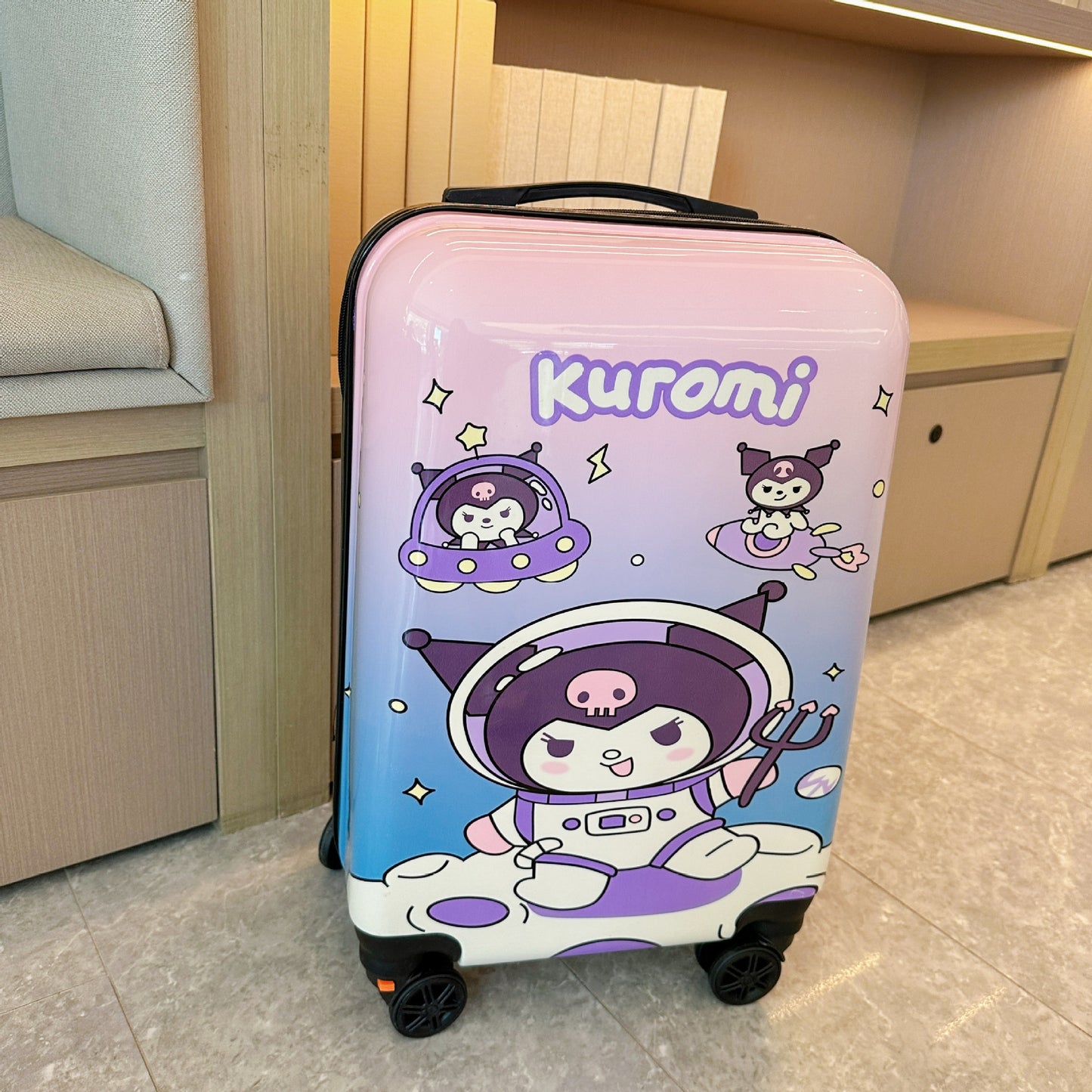 Sanrio Kids Trolley Suitcase 20 Inch – Cute Cartoon Cabin Luggage with Detachable Wheels