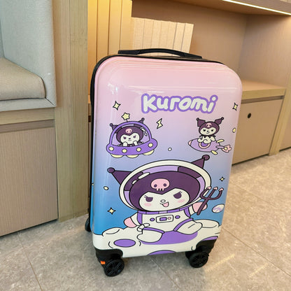 Sanrio Kids Trolley Suitcase 20 Inch – Cute Cartoon Cabin Luggage with Detachable Wheels