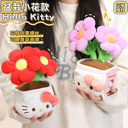 Sanrio Genuine Hello Kitty Plush Flower Bouquet Doll – Cute Birthday Gift for Girls