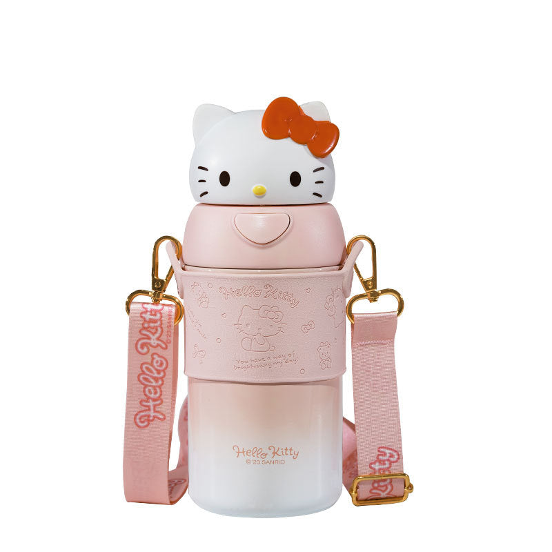 Vaso térmico de acero inoxidable Sanrio Hello Kitty – Bonita taza de café doble para bebidas