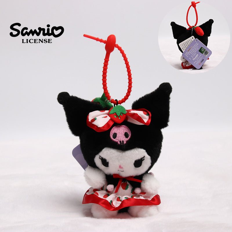 Sanrio Kuromi & My Melody Plush Pendant – Cute Anime Doll Keychain Ornament, KT Character Accessories