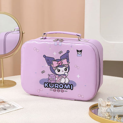 Sanrio Cartoon Large Capacity Makeup Case – Portable Cosmetic Storage Box, Cute Anime Gift