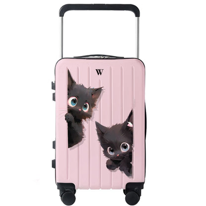 Sanrio Customized Wide-Body Trolley Suitcase – Cartoon Travel Luggage, Silent Universal Wheels, School & Travel