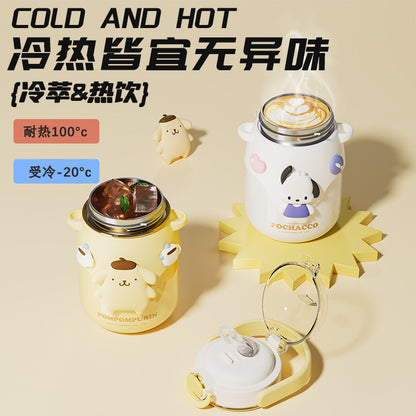 Sanrio authorized thermos cup, water cup, student large-capacity straw, drinking cup, vacuum large-capacity straw cup