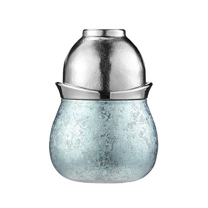 Pure titanium gourd teapot set tea water separation tea making portable tea set outdoor men's and women's high-end light luxury gift box