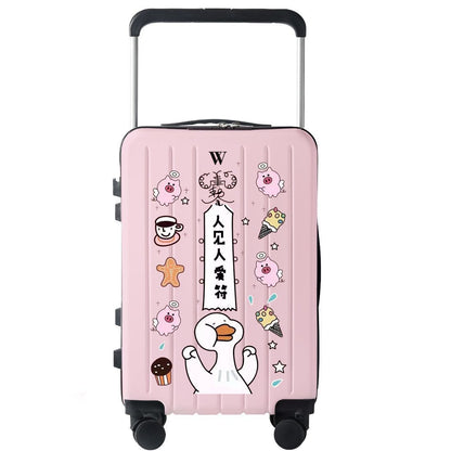 Sanrio Customized Wide-Body Trolley Suitcase – Cartoon Travel Luggage, Silent Universal Wheels, School & Travel