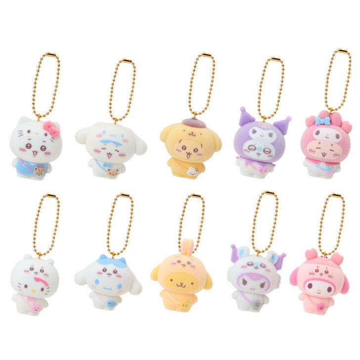 Genuine Japanese Sanrio Hello Kitty Plush Keychain – Strawberry Series Collectible Ornament