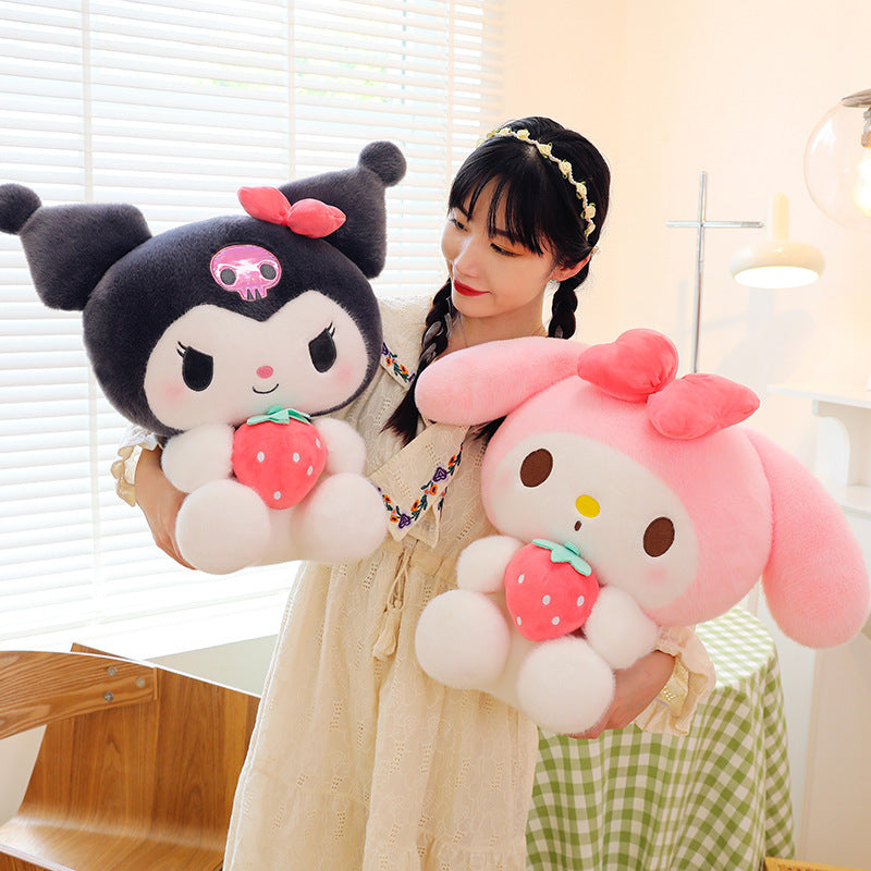 Sanrio Kuromi & My Melody Plush Toy – Cute Stuffed Doll Pillow Gift for Girls & Kids