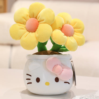 Sanrio Genuine Hello Kitty Plush Flower Bouquet Doll – Cute Birthday Gift for Girls