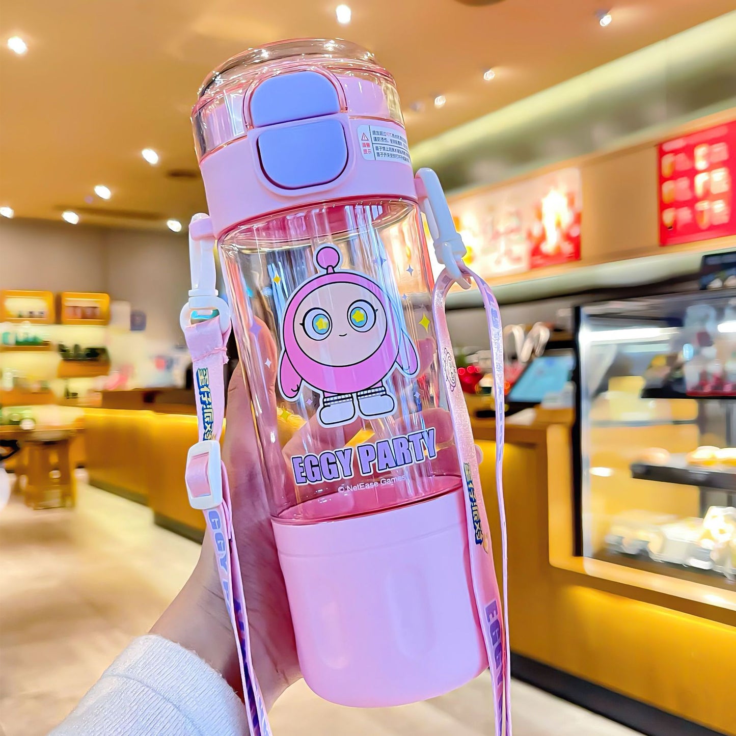2025 new high-value straw cup girls' large-capacity double drinking cup convenient cartoon plastic cup tritan