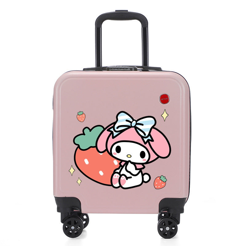 Sanrio Children's Cartoon Trolley Suitcase – Spinner Wheels, Combination Lock, Carry-On Boarding Case for Students
