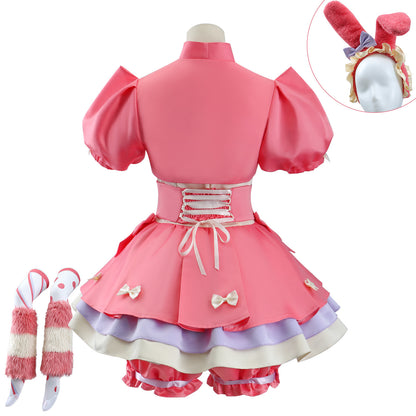 The fifth personality cosplay costume, Sanrio linkage Merlot, cheerleaders, cosplay costume, two-dimensional anime costume