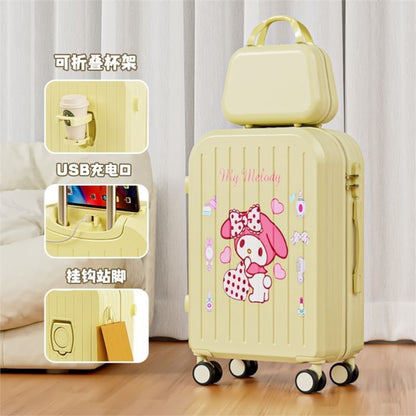 Sanrio Kuromi & Cinnamoroll Girls Trolley Suitcase – Large Capacity Carry-On Luggage for Kids