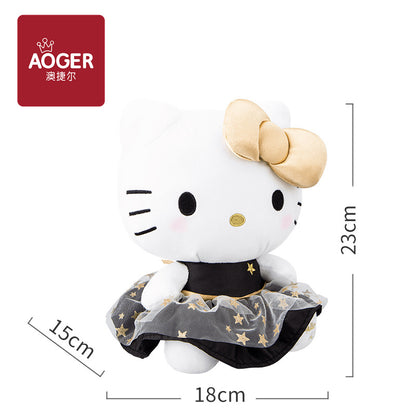 Sanrio genuine black gold Kulomi doll plush toy new black gold kt wedding doll doll wholesale