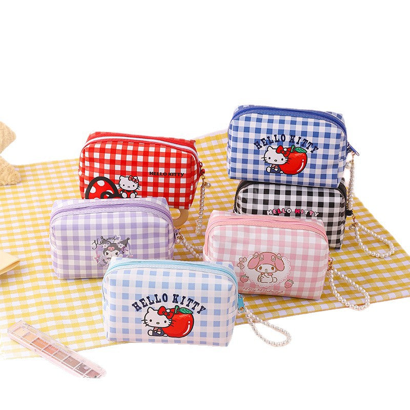 Sanrio Genuine Licensed Hello Kitty Large Capacity Cute Cartoon Cosmetic Storage Bag for Girls