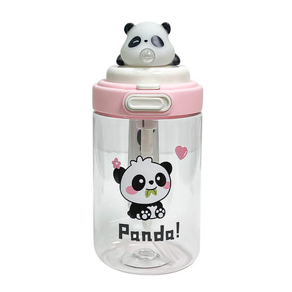 Cute Cartoon Animal Bubble Cup – Silicone Spout Kids Water Cup with Cup Cord, Portable