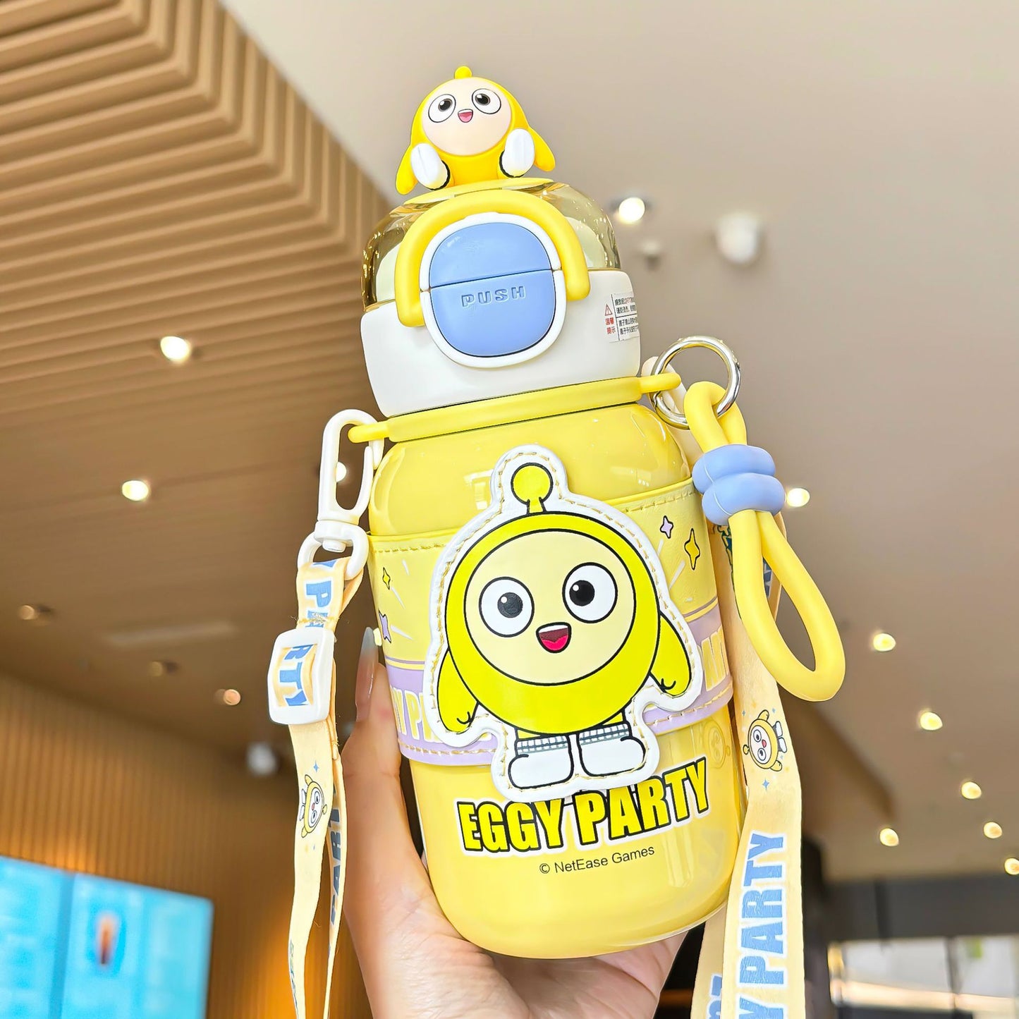 Egg Boy Party Family Series Insulated Cup – Double-Drink Kids Thermos with Lock Design & Carry Ring