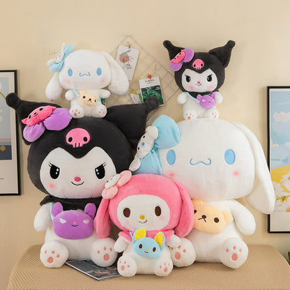 Sanrio Kuromi & My Melody Cinnamoroll Backpack Plush Toy – Cute Doll Gift for Girls