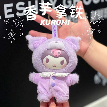 Sanrio Kuromi Enamel Plush Latte Bear Figurine – Cute Birthday Gift Ornament & Pendant