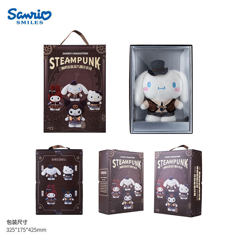 Genuine Sanrio Steampunk Plush Doll – Kuromi, Cinnamoroll & My Melody Collectible Stuffed Toy