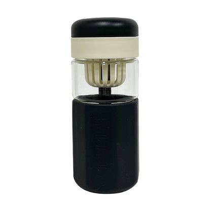 Minimalist Tea Glass with Infuser – Large Capacity Portable Office & Car Cup, Direct Drink