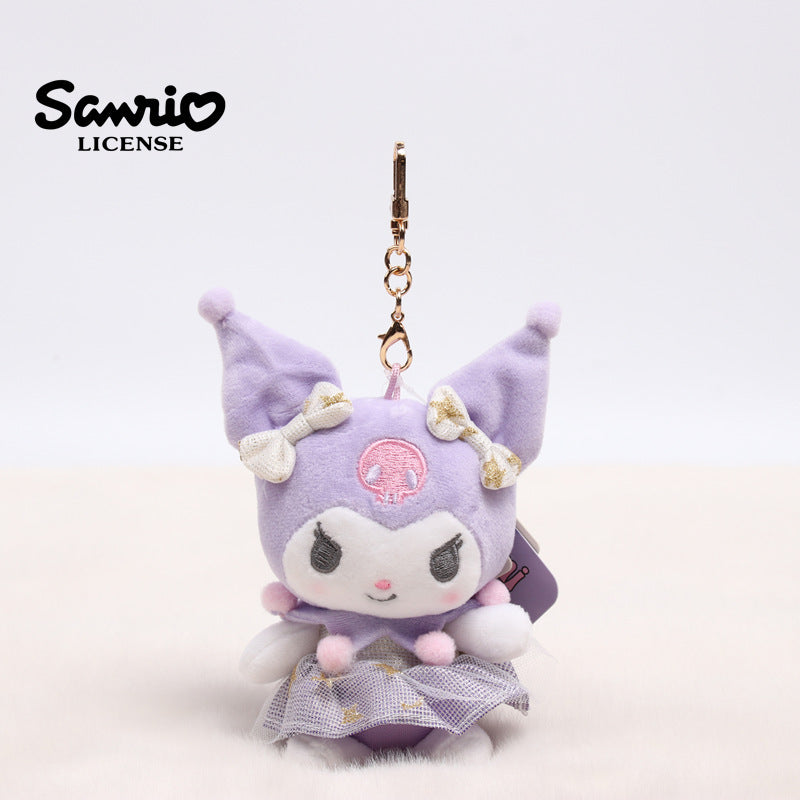 Sanrio Kuromi & My Melody Plush Pendant – Cute Anime Doll Keychain Ornament, KT Character Accessories