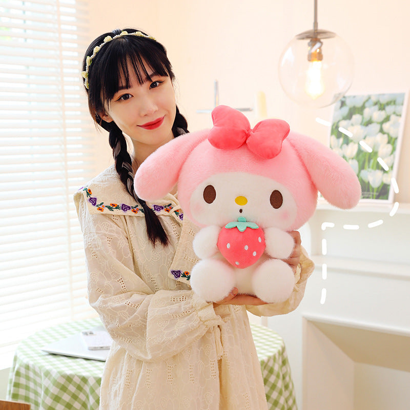 Sanrio Kuromi & My Melody Plush Toy – Cute Stuffed Doll Pillow Gift for Girls & Kids
