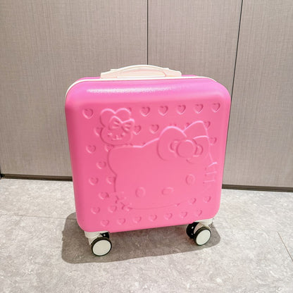Sanrio Hello Kitty & Kuromi 20-Inch Children's Cartoon Trolley Suitcase – Cute Check-In Luggage