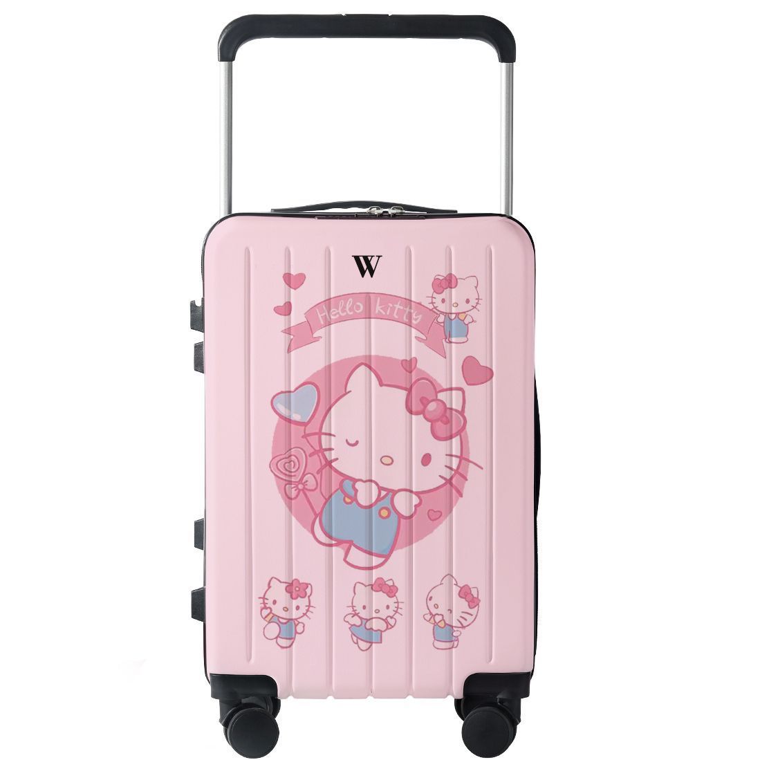 Sanrio Customized Wide-Body Trolley Suitcase – Cartoon Travel Luggage, Silent Universal Wheels, School & Travel