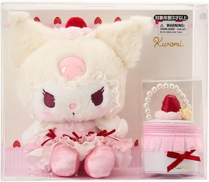 Genuine Japanese Sanrio Hello Kitty Plush Keychain – Strawberry Series Collectible Ornament
