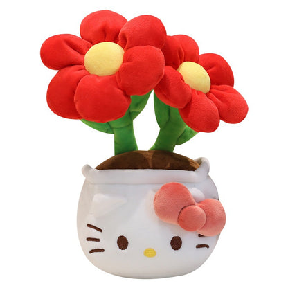 Sanrio Genuine Hello Kitty Plush Flower Bouquet Doll – Cute Birthday Gift for Girls