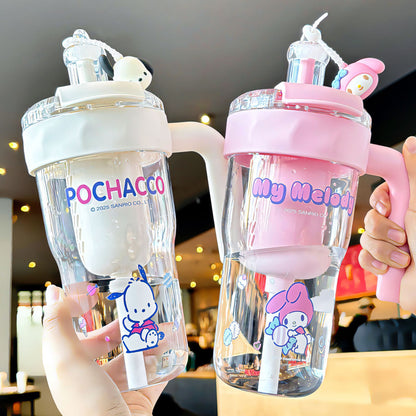 Sanrio 2025 Girls Ice Cup – Large Capacity Portable Straw Tumbler, Cute Cartoon Design