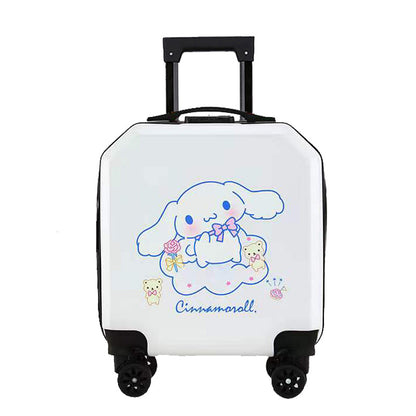 Cartoon Kids Luggage 18 Inch – Student Trolley Suitcase with Spinner Wheels & Combination Lock, Carry-On