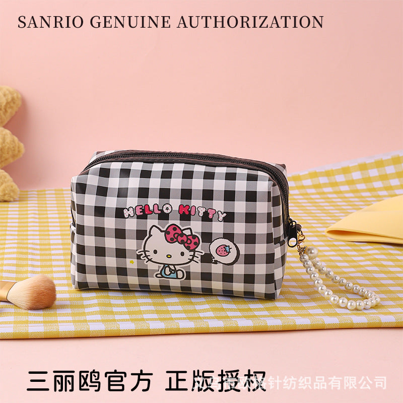 Sanrio Genuine Licensed Hello Kitty Large Capacity Cute Cartoon Cosmetic Storage Bag for Girls