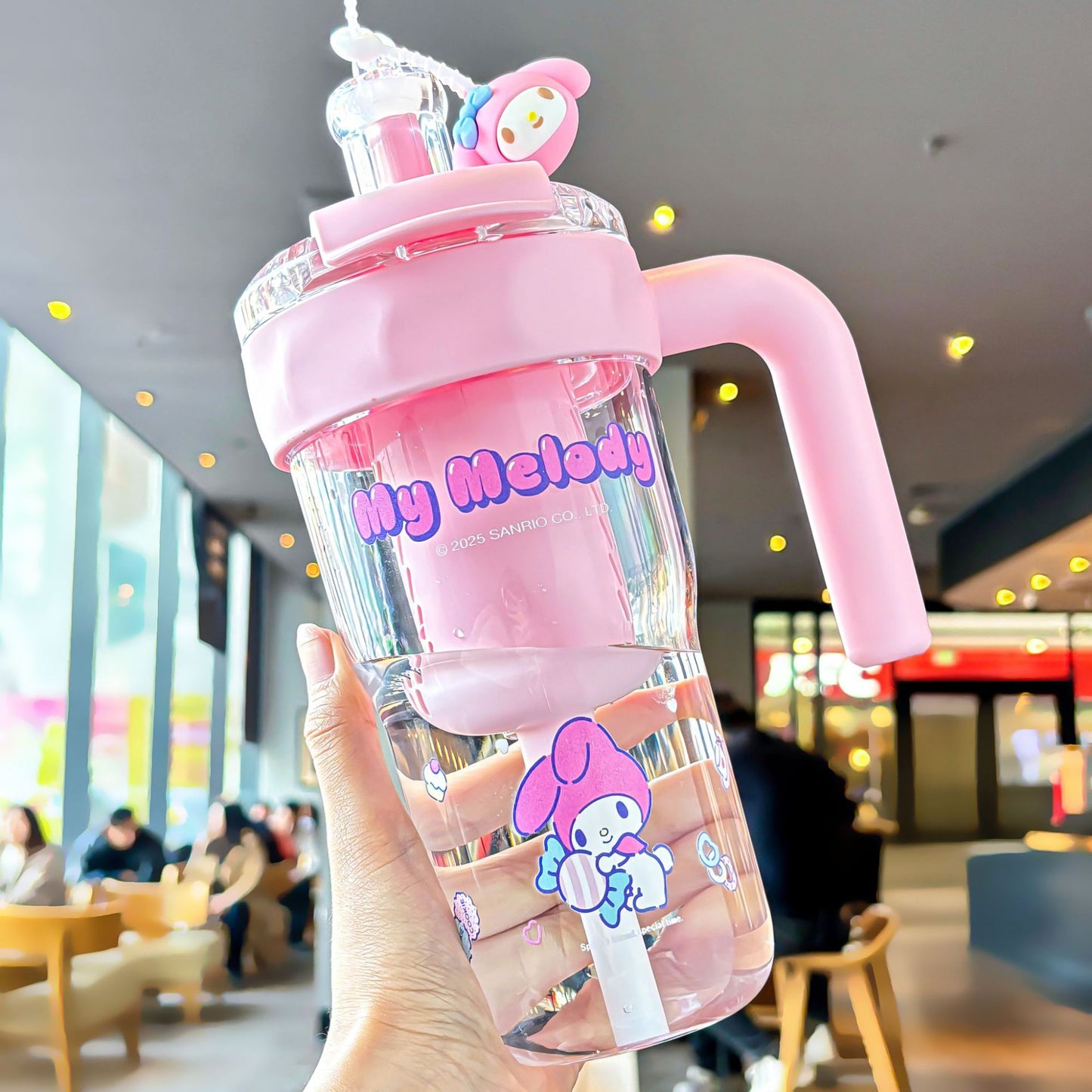 Sanrio 2025 Girls Ice Cup – Large Capacity Portable Straw Tumbler, Cute Cartoon Design
