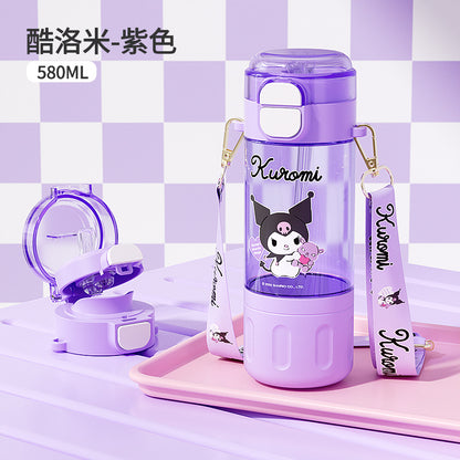 Sanrio Licensed Tritan Straw Cup – Large Capacity Direct-Drink Water Cup for Elementary School Girls