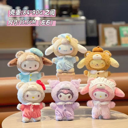 Sanrio Kuromi Enamel Plush Latte Bear Figurine – Cute Birthday Gift Ornament & Pendant