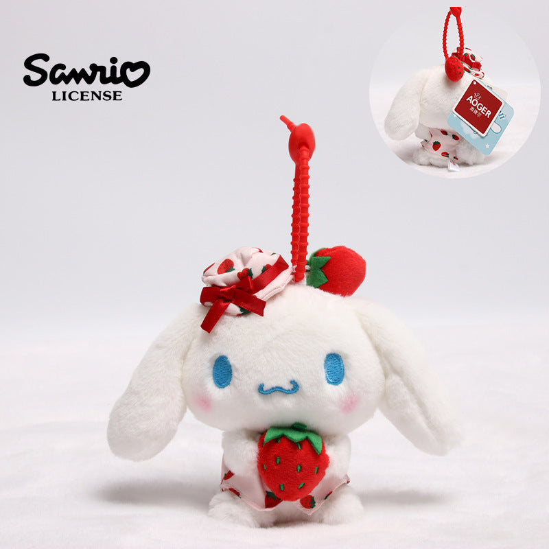 Sanrio Kuromi & My Melody Plush Pendant – Cute Anime Doll Keychain Ornament, KT Character Accessories