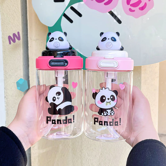 Cute Cartoon Animal Bubble Cup – Silicone Spout Kids Water Cup with Cup Cord, Portable
