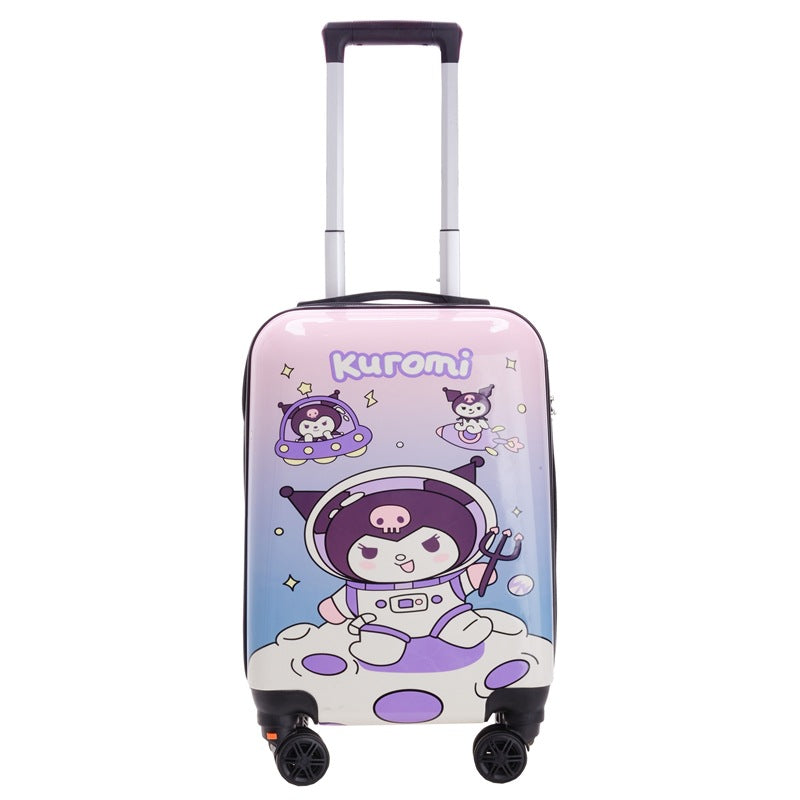 Sanrio Kids Trolley Suitcase 20 Inch – Cute Cartoon Cabin Luggage with Detachable Wheels