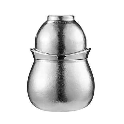Pure titanium gourd teapot set tea water separation tea making portable tea set outdoor men's and women's high-end light luxury gift box
