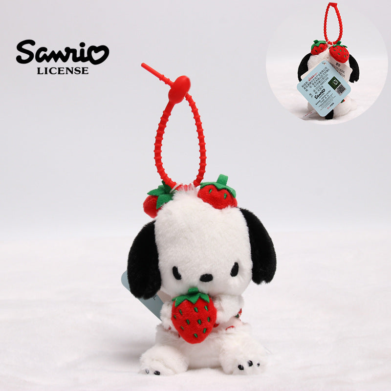 Sanrio Kuromi & My Melody Plush Pendant – Cute Anime Doll Keychain Ornament, KT Character Accessories