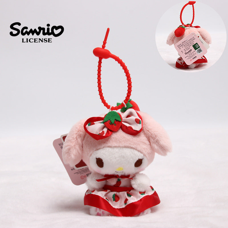 Sanrio Kuromi & My Melody Plush Pendant – Cute Anime Doll Keychain Ornament, KT Character Accessories