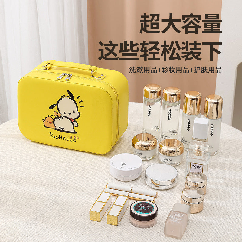 Sanrio Cartoon Large Capacity Makeup Case – Portable Cosmetic Storage Box, Cute Anime Gift