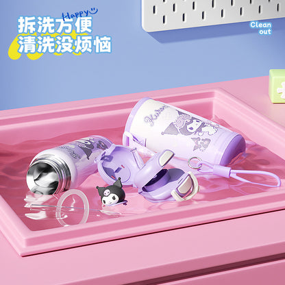 Sanrio family series student children's thermos cup 316 stainless steel portable cup cover drinking cup double drink gift box