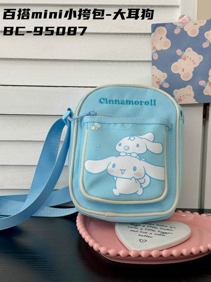 Sanrio Licensed Mini Crossbody Bag – Cute Cartoon Coin Purse & Phone Bag, Portable Korean Style Satchel