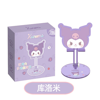 Sanrio Kuromi Foldable Phone Stand – Adjustable Desktop Holder, Telescopic Lazy Bracket