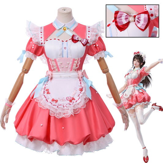 Naraka: Bladepoint x Sanrio Hello Kitty Hu Tao Cosplay Costume - Complete Set with Wig, Outfit & Accessories |  Game Character Costume