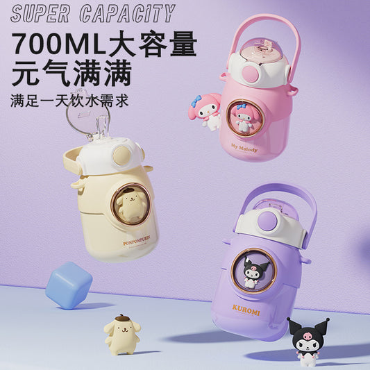 Sanrio Trending Girls Thermos Cup – Cute Cartoon Water Bottle with Straw, Gift Box Set