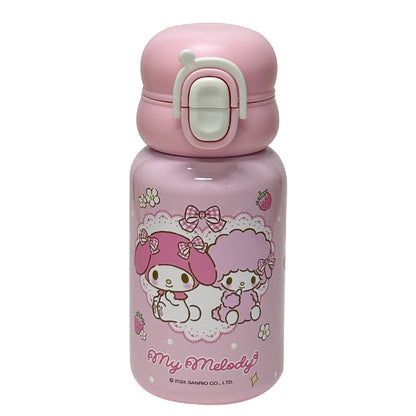 Sanrio Family Cartoon Thermos Cup – Double-Drink Lock Design with Reinforced Carry Ring